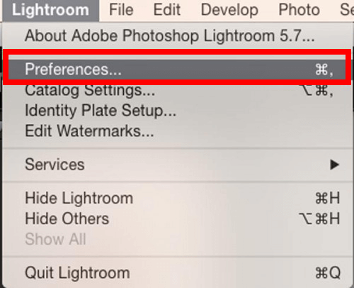 Cómo instalar Presets para Lightroom en Mac Passo 1
